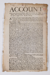An Account Of the Great Eclipse of the Moon, which will be Total and Vissible at Dublin... Fryday the 29th of August 1718 ([Dublin], 1718). Image courtesy of Marsh’s Library.