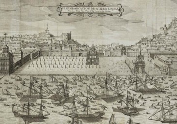 The arrival of king Philip II (of Portugal) into Lisbon in 1619.