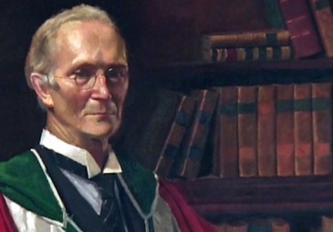 Detail from a portrait of Eoin MacNeill painted by Sean O'Sullivan (1941).