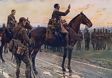 The Last General Absolution of the Munsters at Rue du Bois by Fortunino Matania