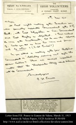 Letter from Patrick Pearse to Éamon de Valera (March 11, 1915)