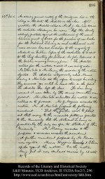 Records of the Literary and Historical Society L&H Minutes, Soc2/3, 296-297
