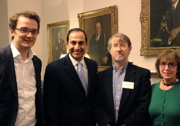 From left to right, Mark Jones (convenor), Eduardo Rea (Mexican Embassy), Alan Knight and Lidia Lozano (Real Smart Media).