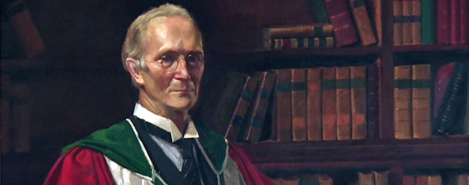 Detail from a portrait of Eoin MacNeill painted by Sean O'Sullivan (1941).