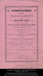 Programme of Grand Tournament and Military Fete, Castlebar, 12 July 1914 O’Rahilly papers, UCD Archives, IE UCDA P102/327 http://www.ucd.ie/archives/html/collections/the-orahilly.htm