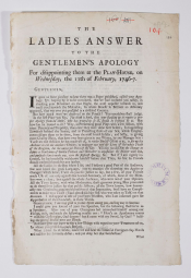 The Ladies Answer to the Gentlemen’s Apology (Dublin, 1747). Image courtesy of Marsh’s Library.
