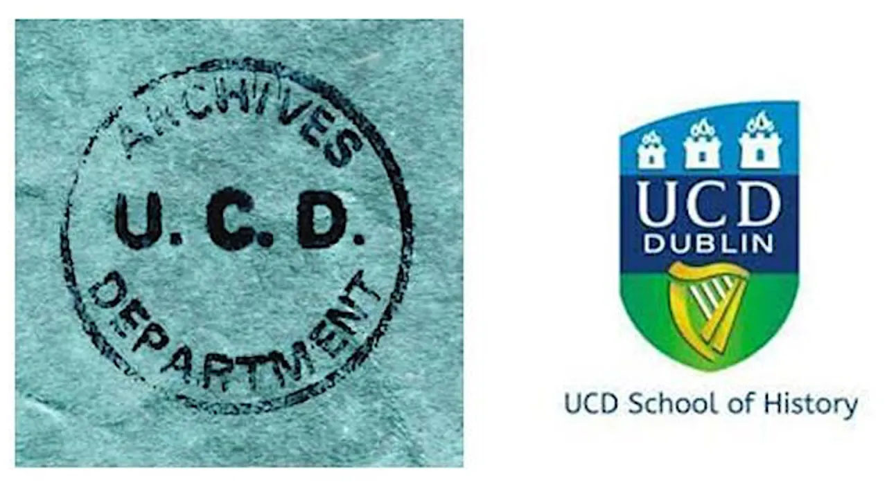 Logos of UCD Archives and UCD History